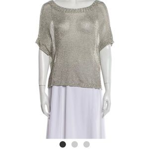 Vince metallic off the shoulder top